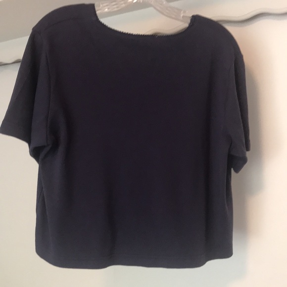 Baxter & Wells short sleeve button front with ricrac edging - Picture 2 of 6